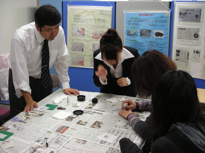 拓本採取体験コーナー