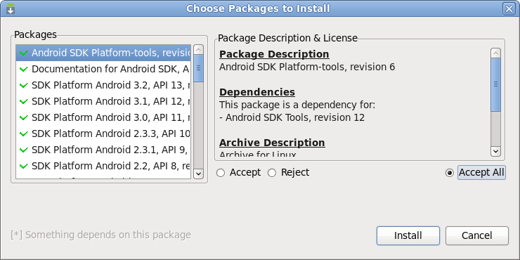 Android SDK and AVD Manager