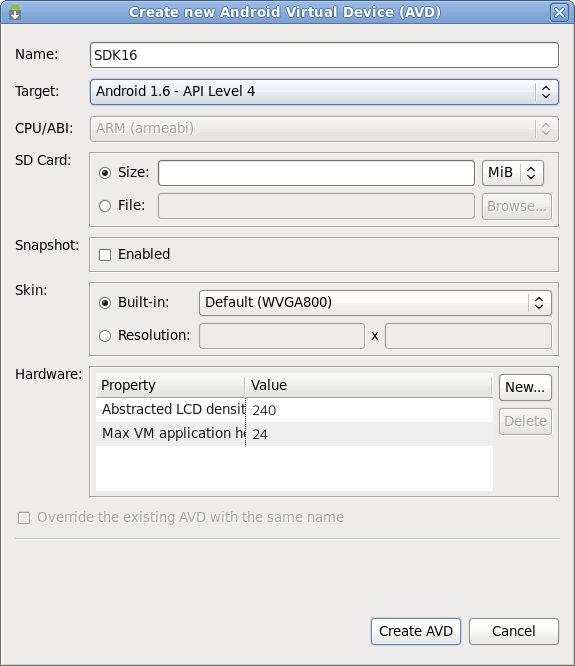 Android SDK and AVD Manager