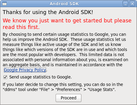 Android SDK and AVD Manager